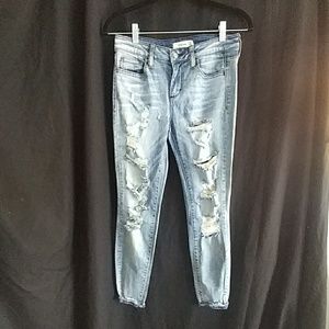 Distressed jeans